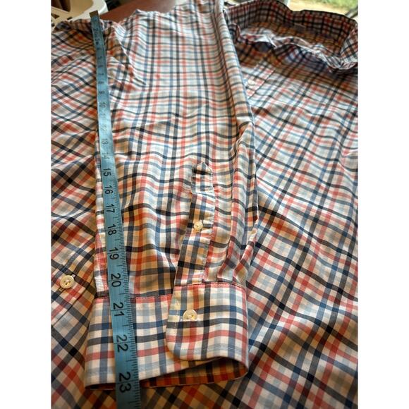 👔 L.L. Bean Men’s 3XL Tall Plaid Button-Down Shirt – Red Blue White 🪶 - Picture 3 of 6